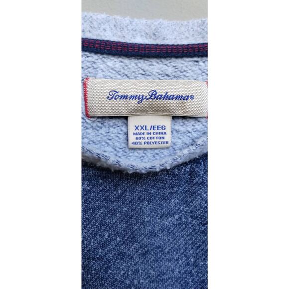 Tommy Bahama Men's Fleece Sweatshirt Blue-Gray Size XXL Cotton Blend - Picture 2 of 7